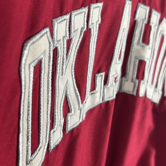 🔥🏈 Vintage OKLAHOMA SOONERS Pro Player Embroidered Pullover Jacket Sz Lg - EUC - Picture 5 of 11